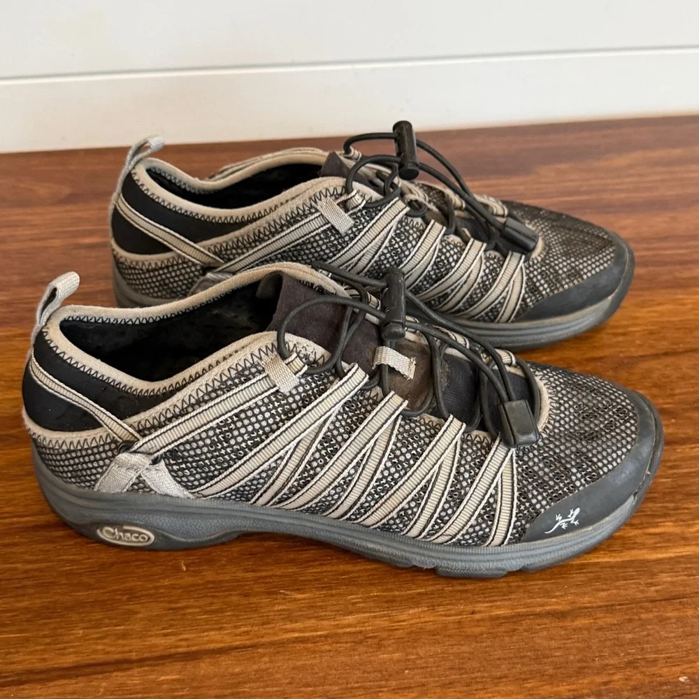 Chaco Size 7 Water Shoes Black Gray Outdoor Hiking River Lightweight Sport - Picture 4 of 9